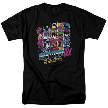 Black men's regular fit t-shirt with Teen Titans Go! Teen Titans Go To The Movies graphic