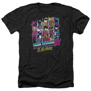 Charcoal men's heather t-shirt with Teen Titans Go! Teen Titans Go To The Movies graphic