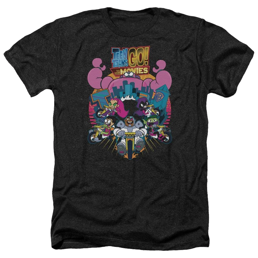 Teen Titans Go Burst Through Men's Heather T-Shirt Men's Heather T-Shirt Teen Titans Go!