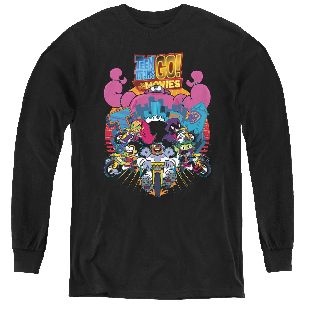 Teen Titans Go! Burst Through - Youth Long Sleeve T-Shirt Youth Long Sleeve T-Shirt Teen Titans Go!