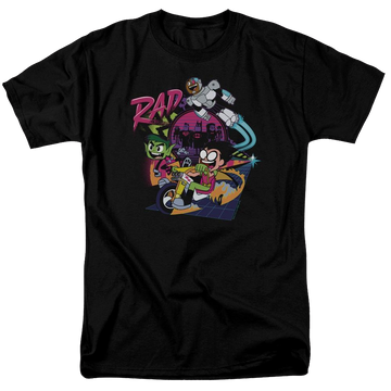 Black men's regular fit t-shirt with Teen Titans Go! Teen Titans Go Rad graphic