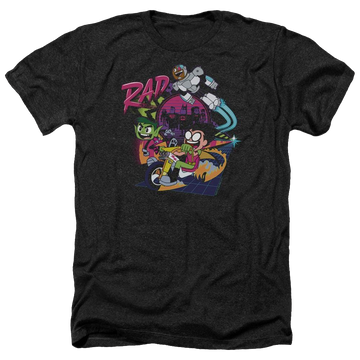 Charcoal men's heather t-shirt with Teen Titans Go! Teen Titans Go Rad graphic