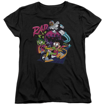 Black women's t-shirt with Teen Titans Go! Teen Titans Go Rad graphic