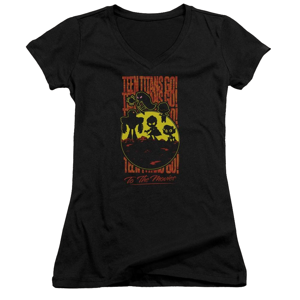 Teen Titans Go Titans Silhouette Juniors V-Neck T-Shirt Juniors V-Neck T-Shirt Teen Titans Go!
