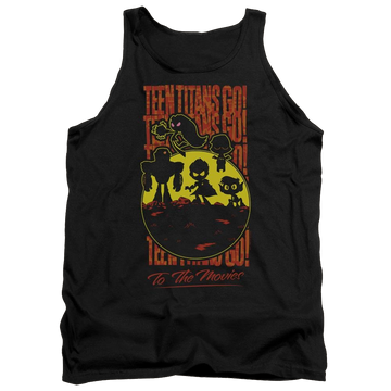 Black men's tank with Teen Titans Go! Teen Titans Go Titans Silhouette graphic