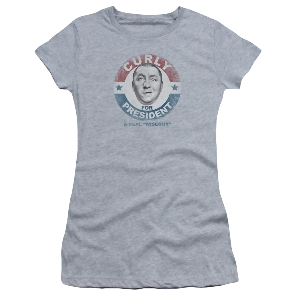 The Three Stooges Curly For President Juniors T-Shirt Juniors T-Shirt The Three Stooges
