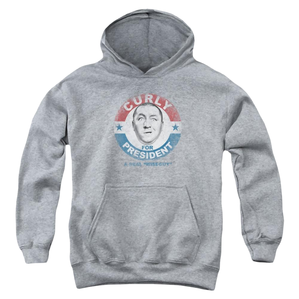 The Three Stooges Curly For President Youth Hoodie (Ages 8-12) Youth Hoodie (Ages 8-12) The Three Stooges