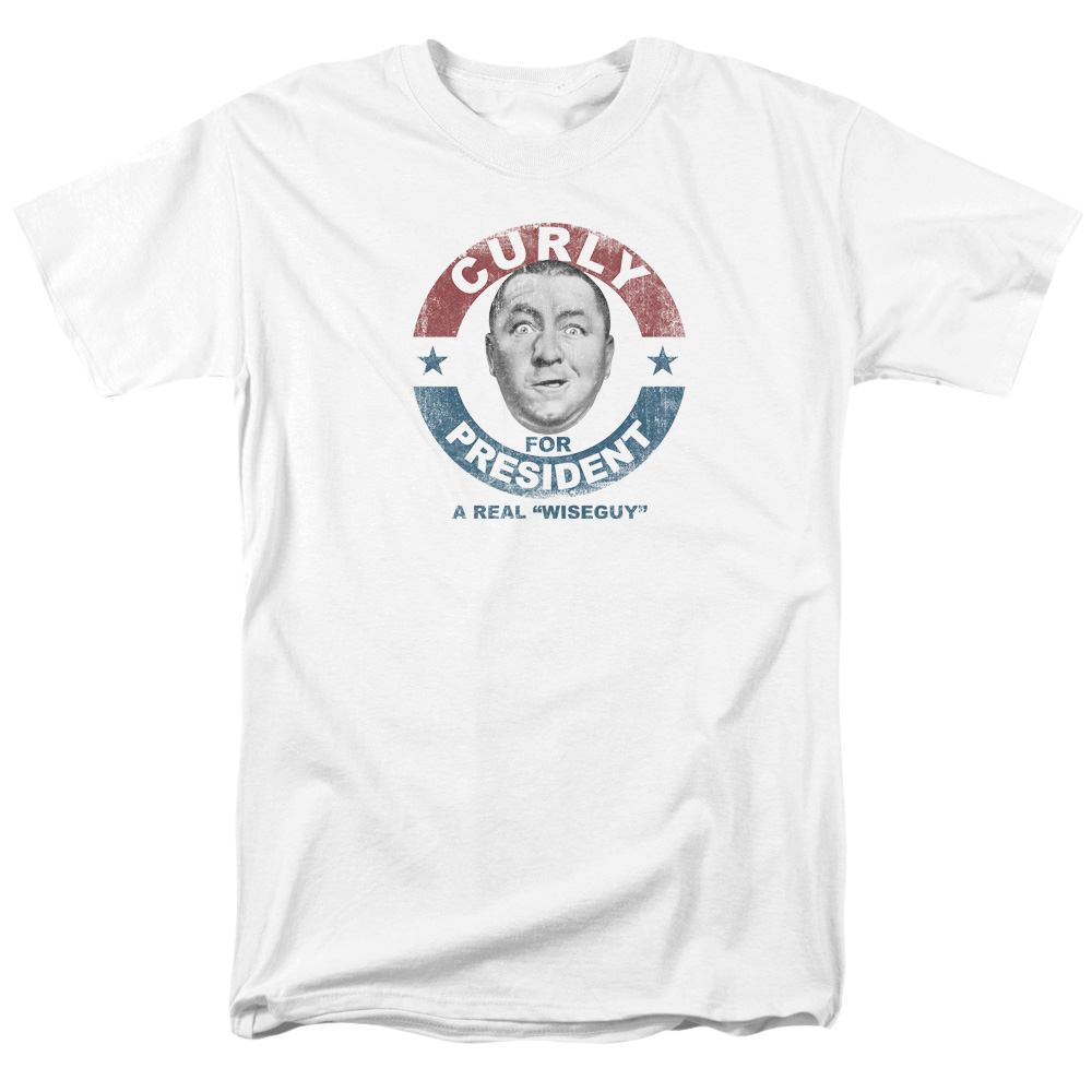 The Three Stooges Curly For President Men's Regular Fit T-Shirt Men's Regular Fit T-Shirt The Three Stooges
