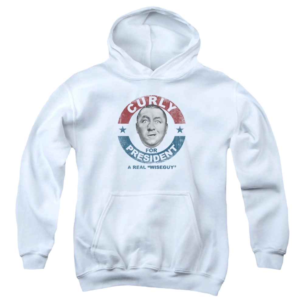 Three Stooges, The Curly For President - Youth Hoodie Youth Hoodie (Ages 8-12) The Three Stooges