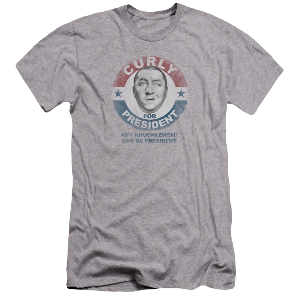 Three Stooges, The Curly For President - Men's Premium Slim Fit T-Shirt Men's Premium Slim Fit T-Shirt The Three Stooges
