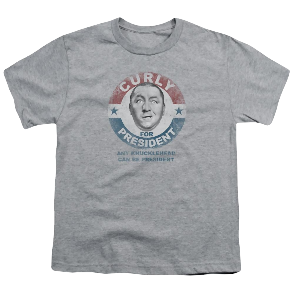 The Three Stooges Curly For President Youth T-Shirt (Ages 8-12) Youth T-Shirt (Ages 8-12) The Three Stooges