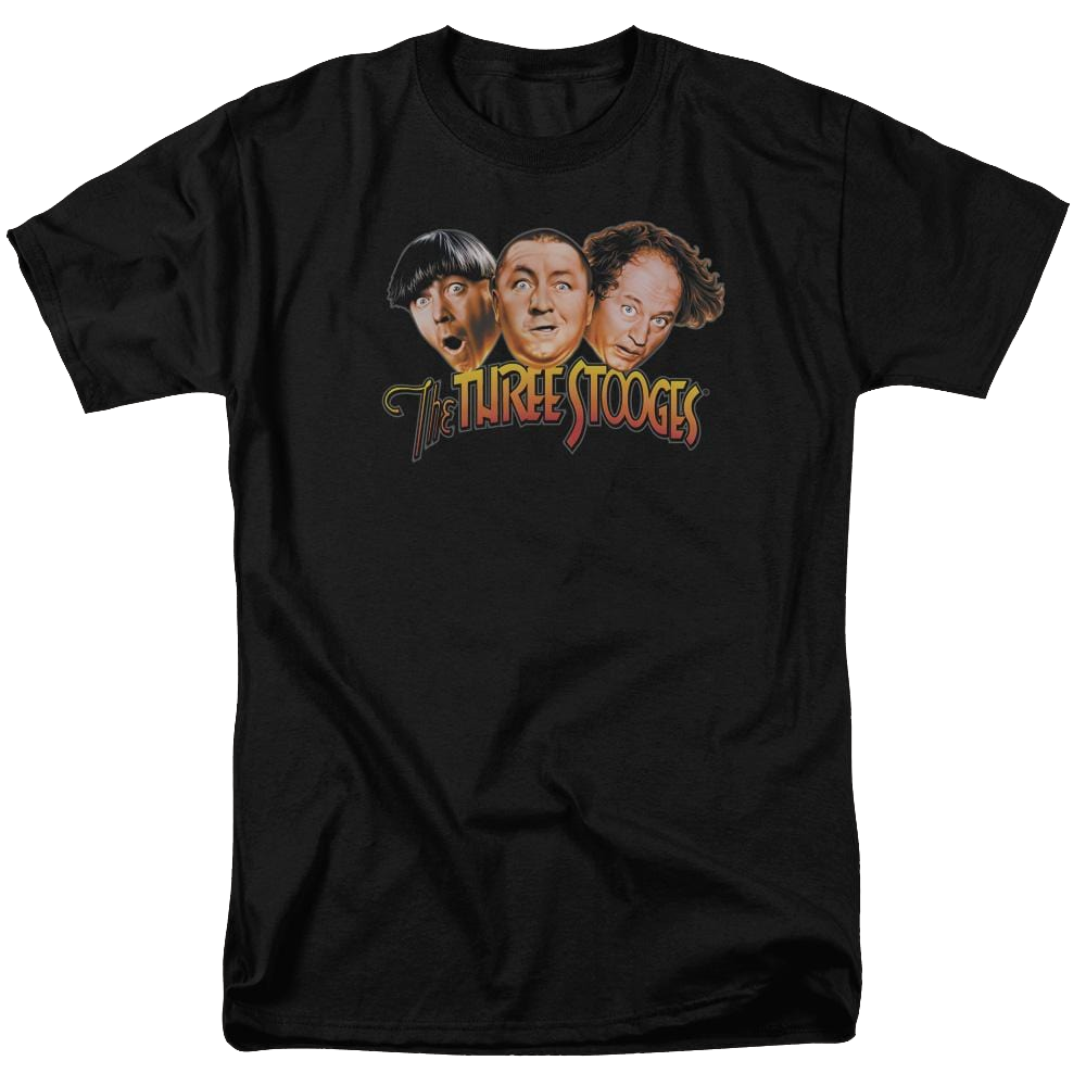 The Three Stooges Three Head Logo Men's Regular Fit T-Shirt Men's Regular Fit T-Shirt The Three Stooges