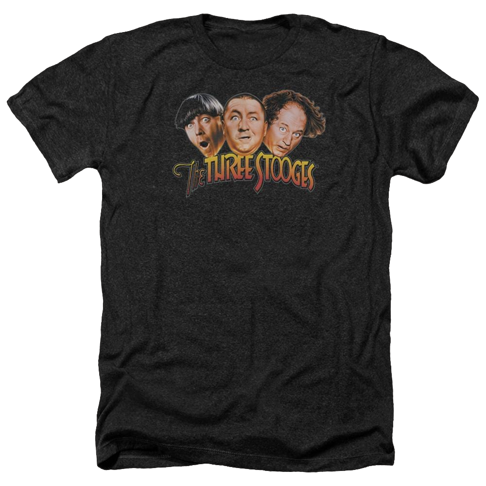 The Three Stooges Three Head Logo Men's Heather T-Shirt Men's Heather T-Shirt The Three Stooges