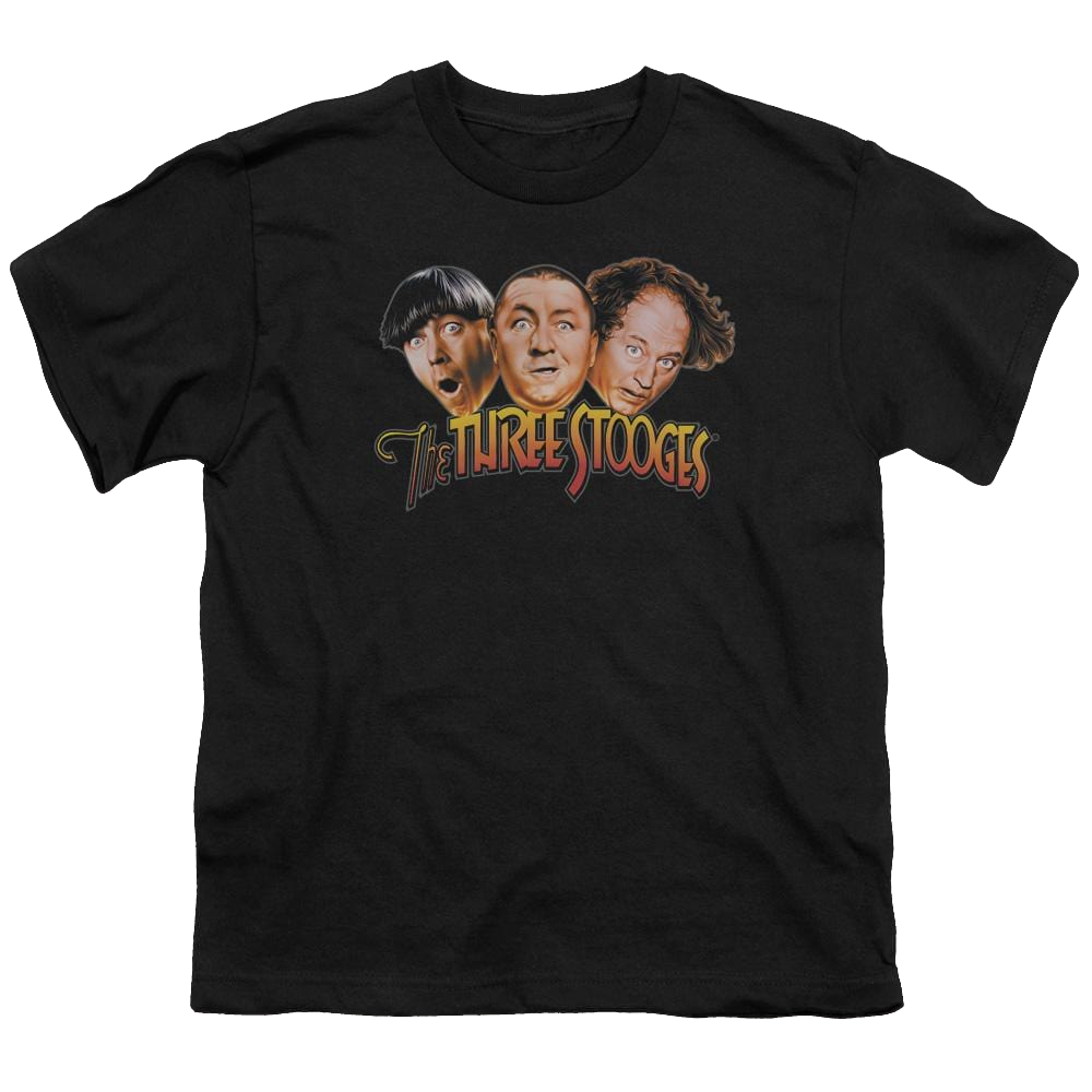 The Three Stooges Three Head Logo Youth T-Shirt (Ages 8-12) Youth T-Shirt (Ages 8-12) The Three Stooges