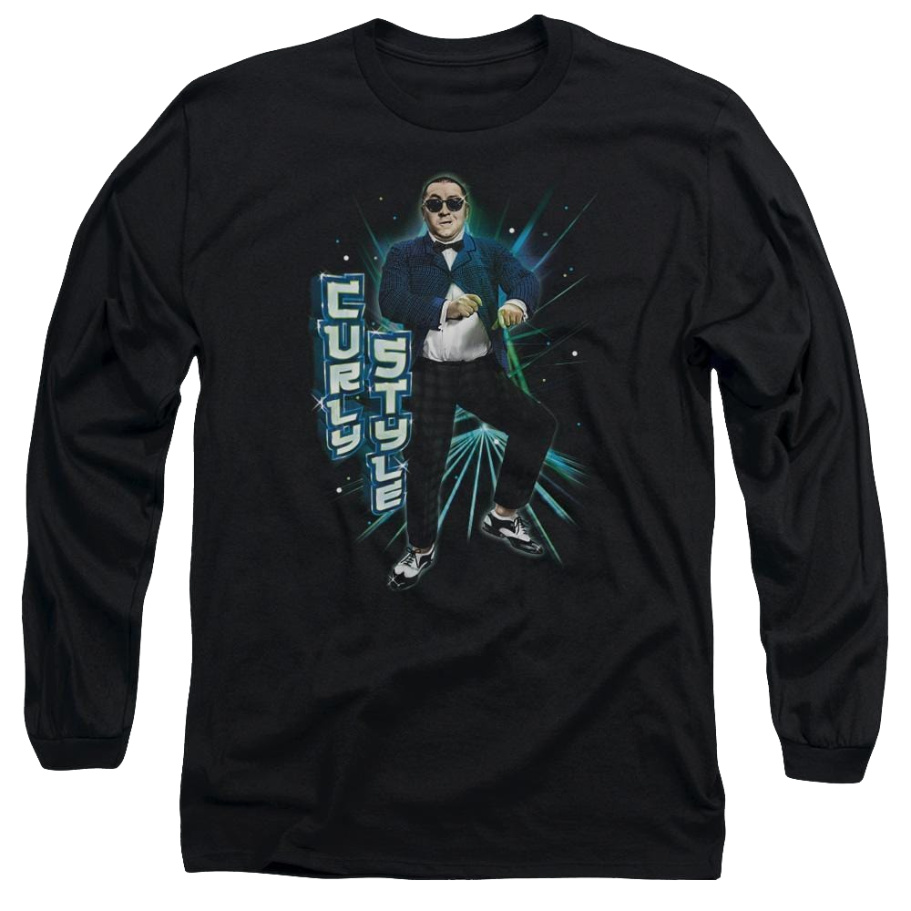 The Three Stooges Curly Style Men's Long Sleeve T-Shirt Men's Long Sleeve T-Shirt The Three Stooges