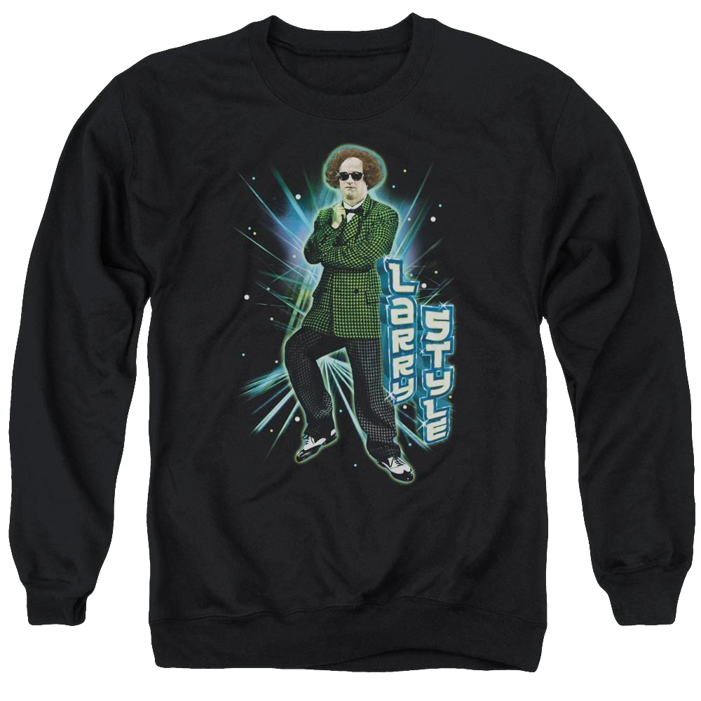 The Three Stooges Larry Style Men's Crewneck Sweatshirt Men's Crewneck Sweatshirt The Three Stooges