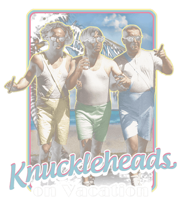 Black women's t-shirt with The Three Stooges Knucklesheads On Vacation graphic