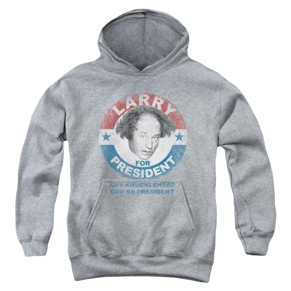 The Three Stooges Larry For President Youth Hoodie (Ages 8-12) Youth Hoodie (Ages 8-12) The Three Stooges