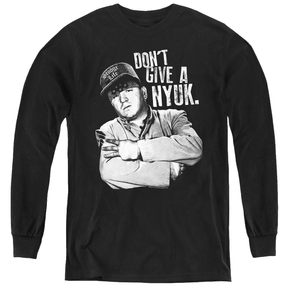 Three Stooges, The Give A Nyuk - Youth Long Sleeve T-Shirt Youth Long Sleeve T-Shirt The Three Stooges