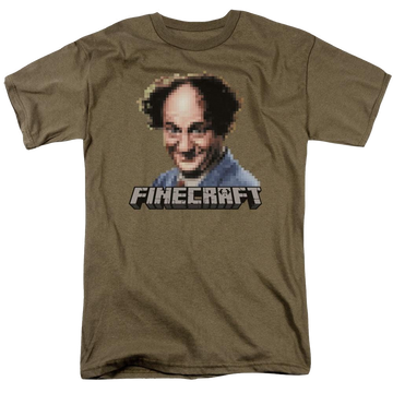 Safari green men's regular fit t-shirt with The Three Stooges Finecraft graphic