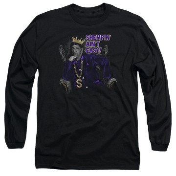 Black men's long sleeve t-shirt with The Three Stooges Shempin graphic