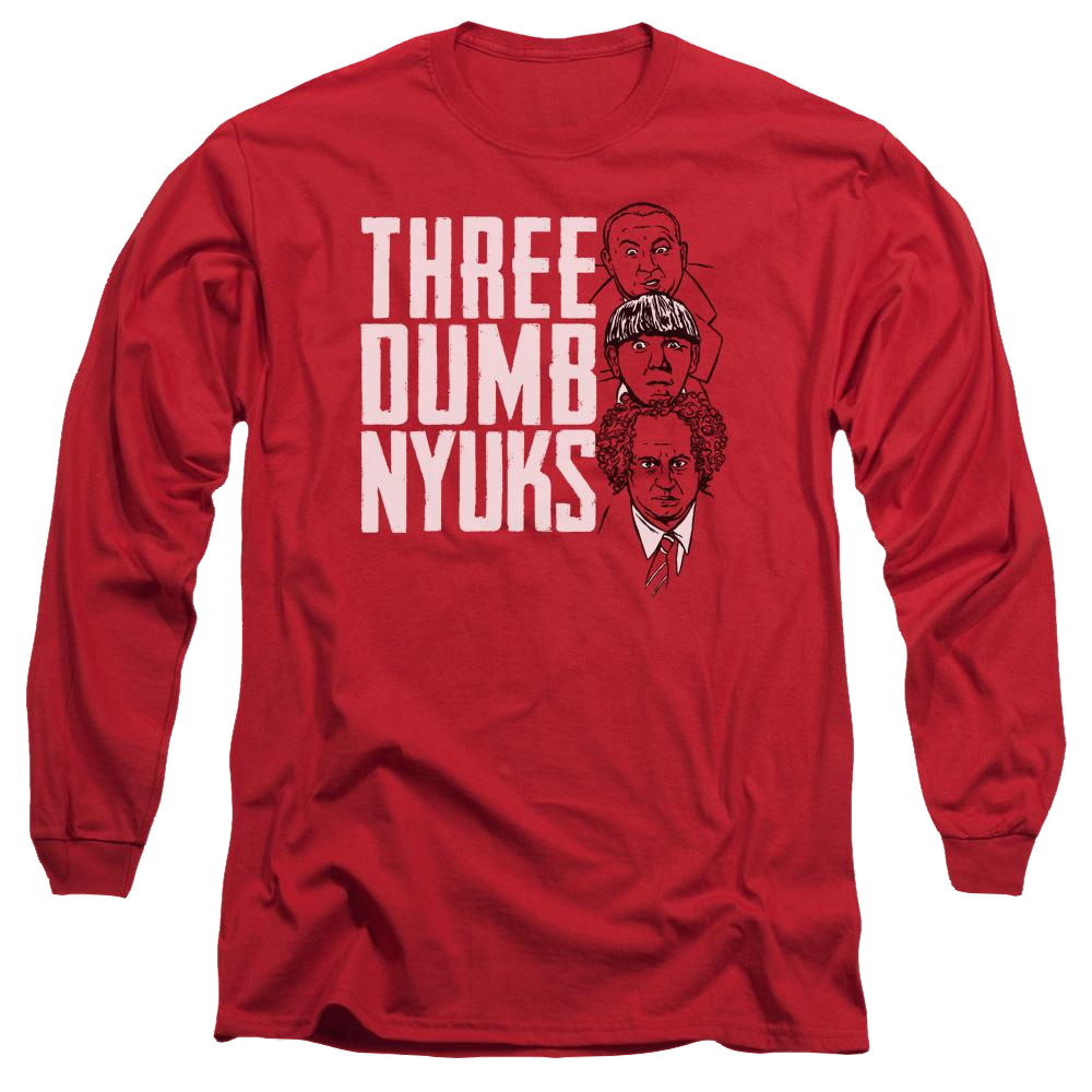 The Three Stooges Three Dumb Nyuks Men's Long Sleeve T-Shirt Men's Long Sleeve T-Shirt The Three Stooges