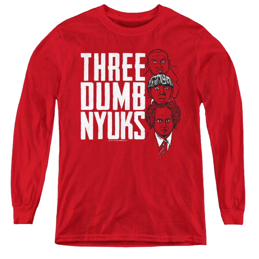 Three Stooges, The Three Dumb Nyuks - Youth Long Sleeve T-Shirt Youth Long Sleeve T-Shirt The Three Stooges