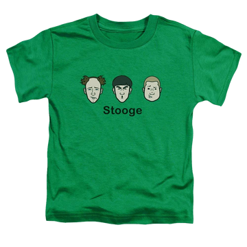 Kelly green toddler t-shirt with The Three Stooges Stooge graphic