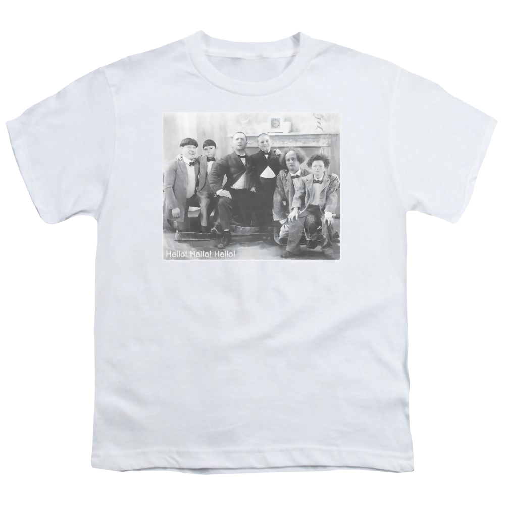 The Three Stooges Hello Youth T-Shirt (Ages 8-12) Youth T-Shirt (Ages 8-12) The Three Stooges