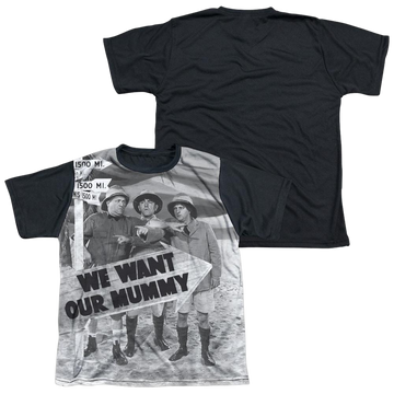 The Three Stooges Tunis 1500 youth black back t-shirt for ages 8 to 12