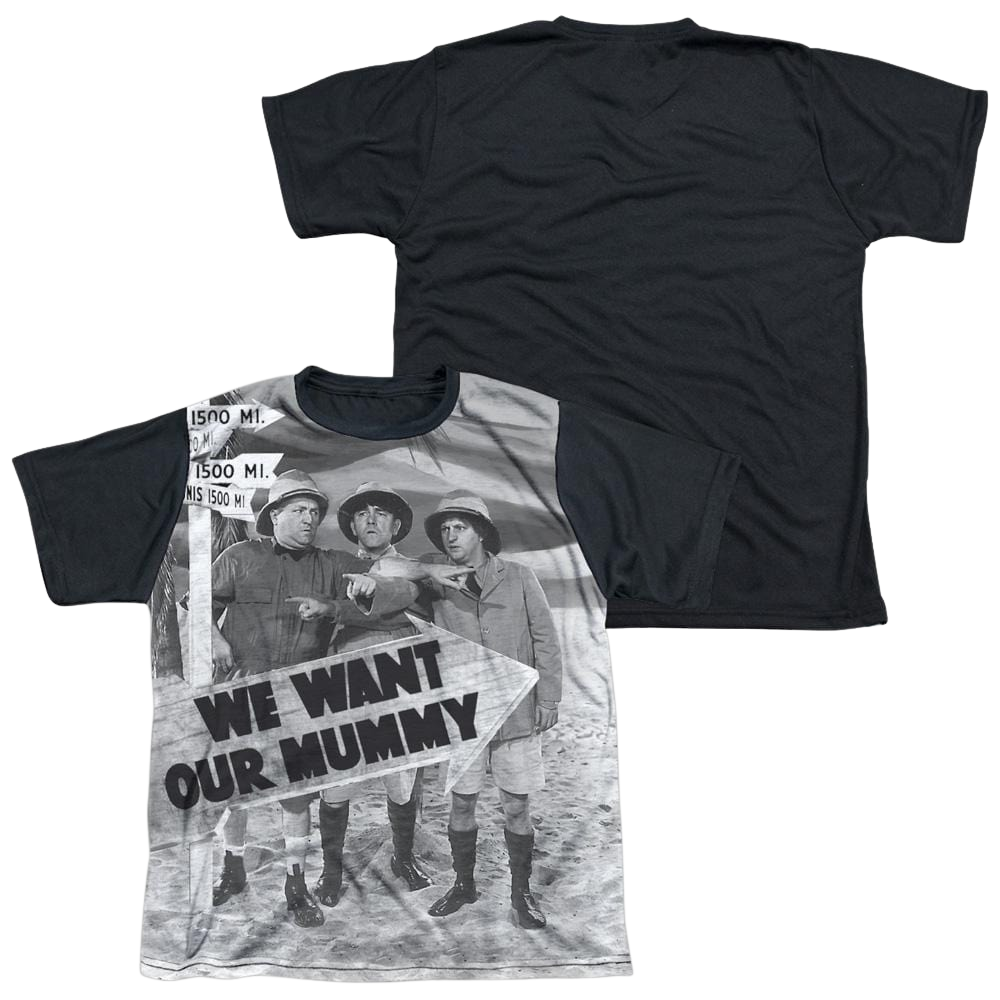 The Three Stooges Tunis 1500 Youth Black Back T-Shirt (Ages 8-12) Youth Black Back T-Shirt (Ages 8-12) The Three Stooges