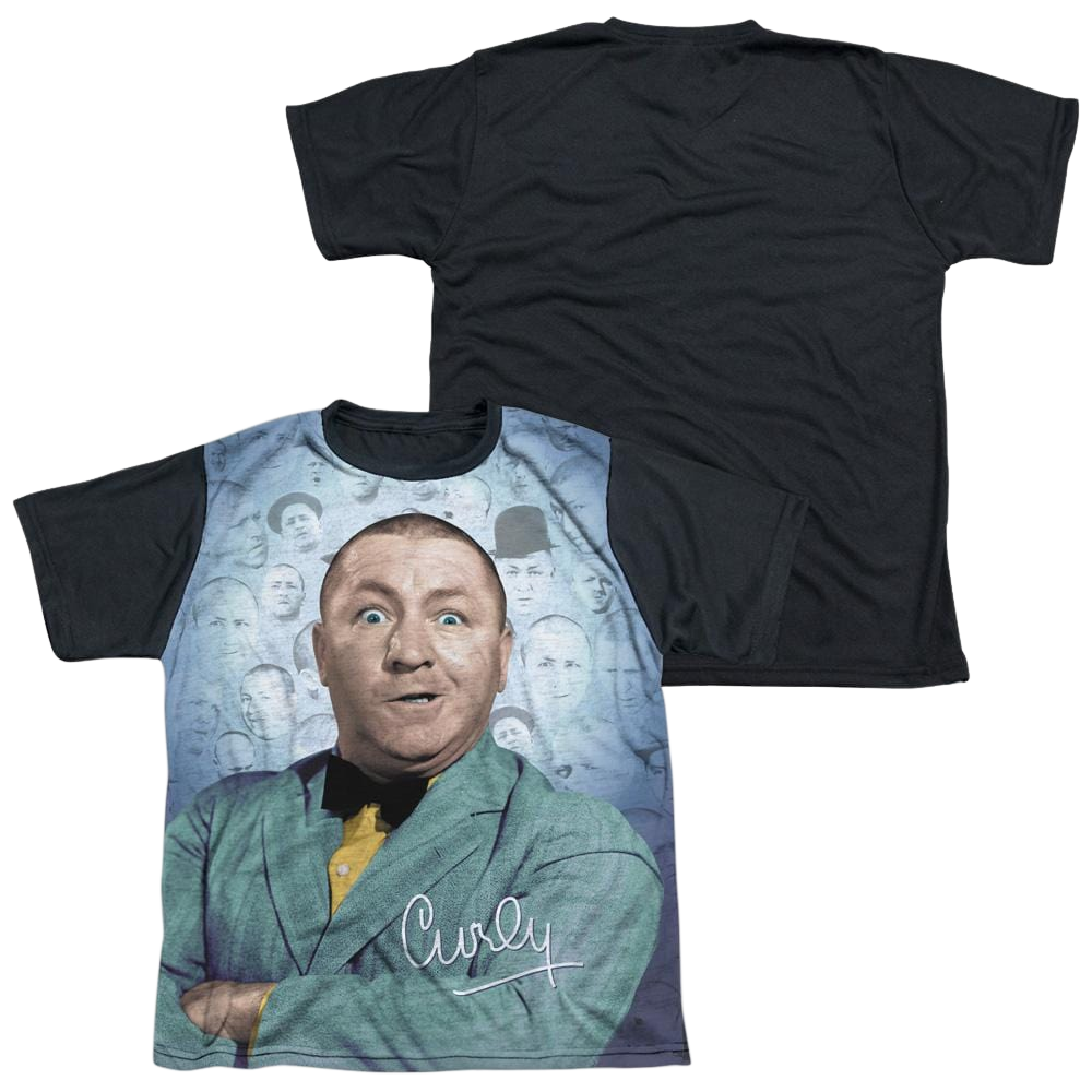 The Three Stooges Curly Heads Youth Black Back T-Shirt (Ages 8-12) Youth Black Back T-Shirt (Ages 8-12) The Three Stooges