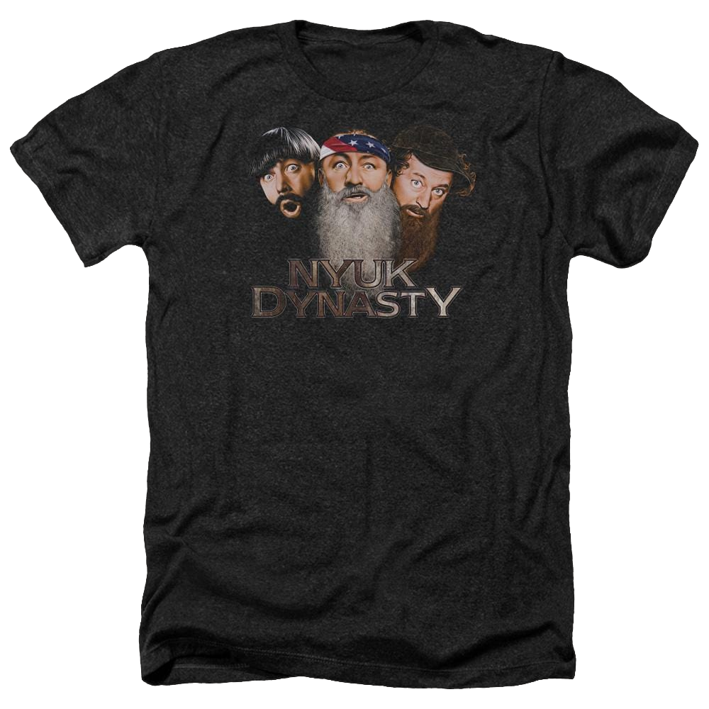 The Three Stooges Nyuk Dynasty 2 Men's Heather T-Shirt Men's Heather T-Shirt The Three Stooges