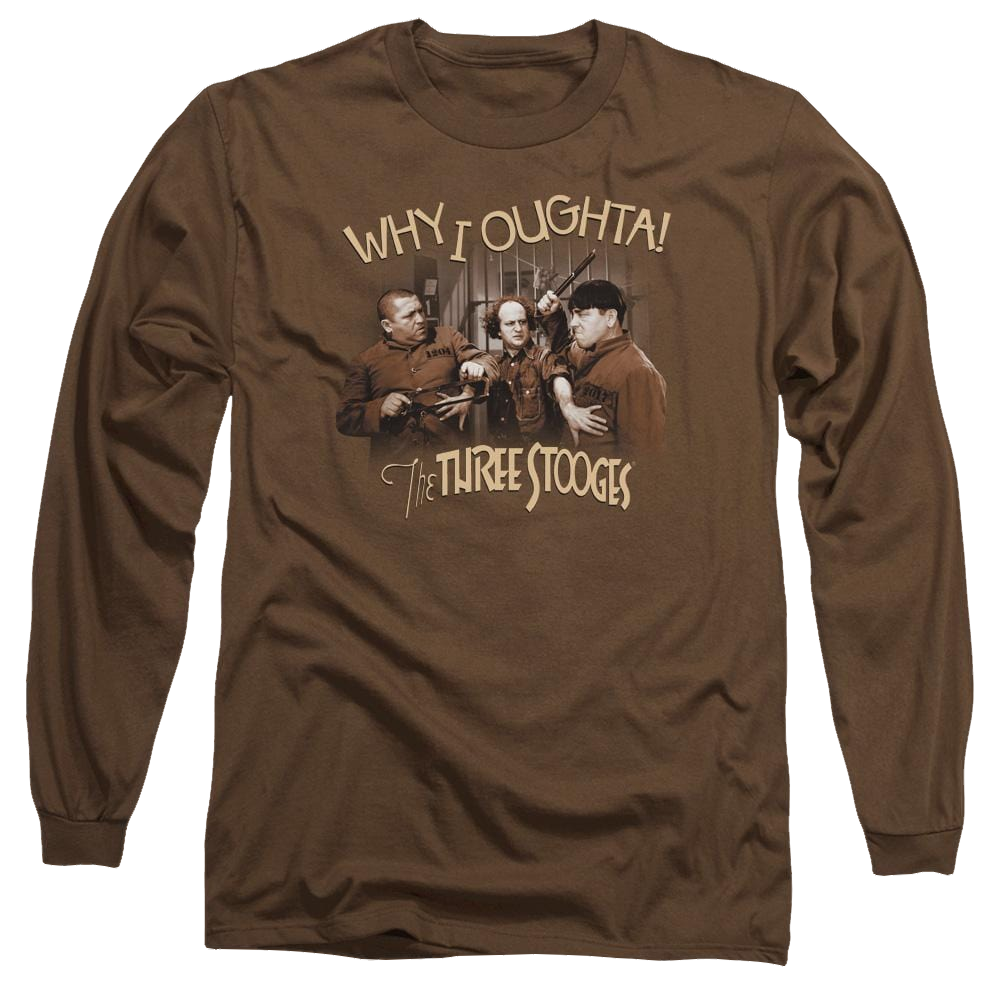 The Three Stooges Why I Oughta Men's Long Sleeve T-Shirt Men's Long Sleeve T-Shirt The Three Stooges