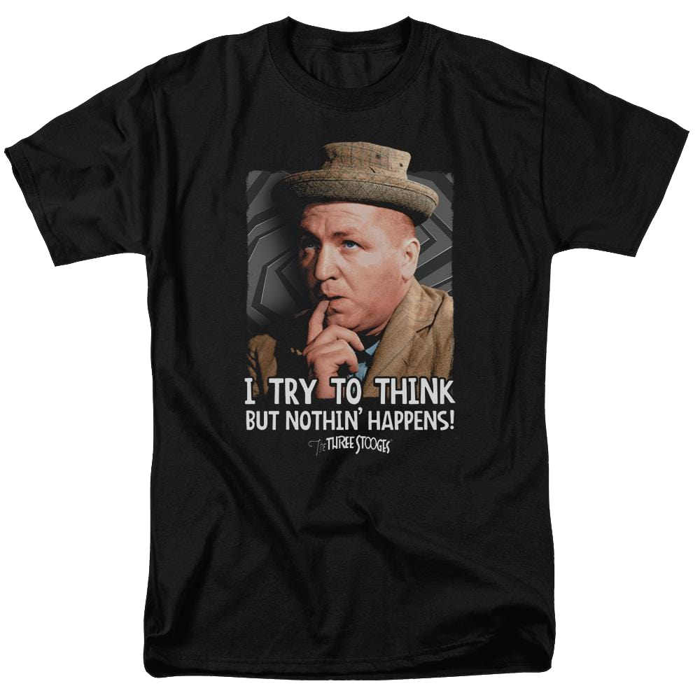 The Three Stooges Try To Think Men's Regular Fit T-Shirt Men's Regular Fit T-Shirt The Three Stooges