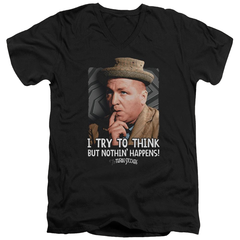 The Three Stooges Try To Think Men's V-Neck T-Shirt Men's V-Neck T-Shirt The Three Stooges