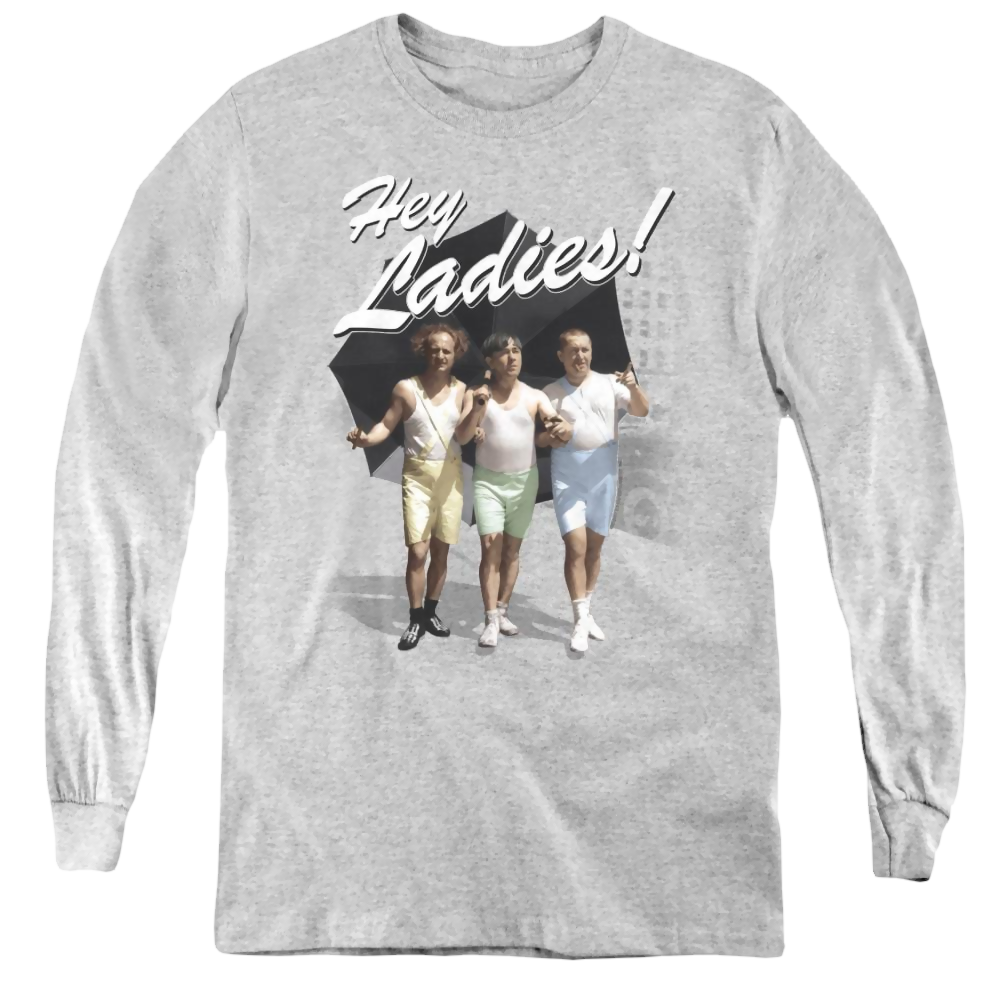 Three Stooges, The Hey Ladies - Youth Long Sleeve T-Shirt Youth Long Sleeve T-Shirt The Three Stooges