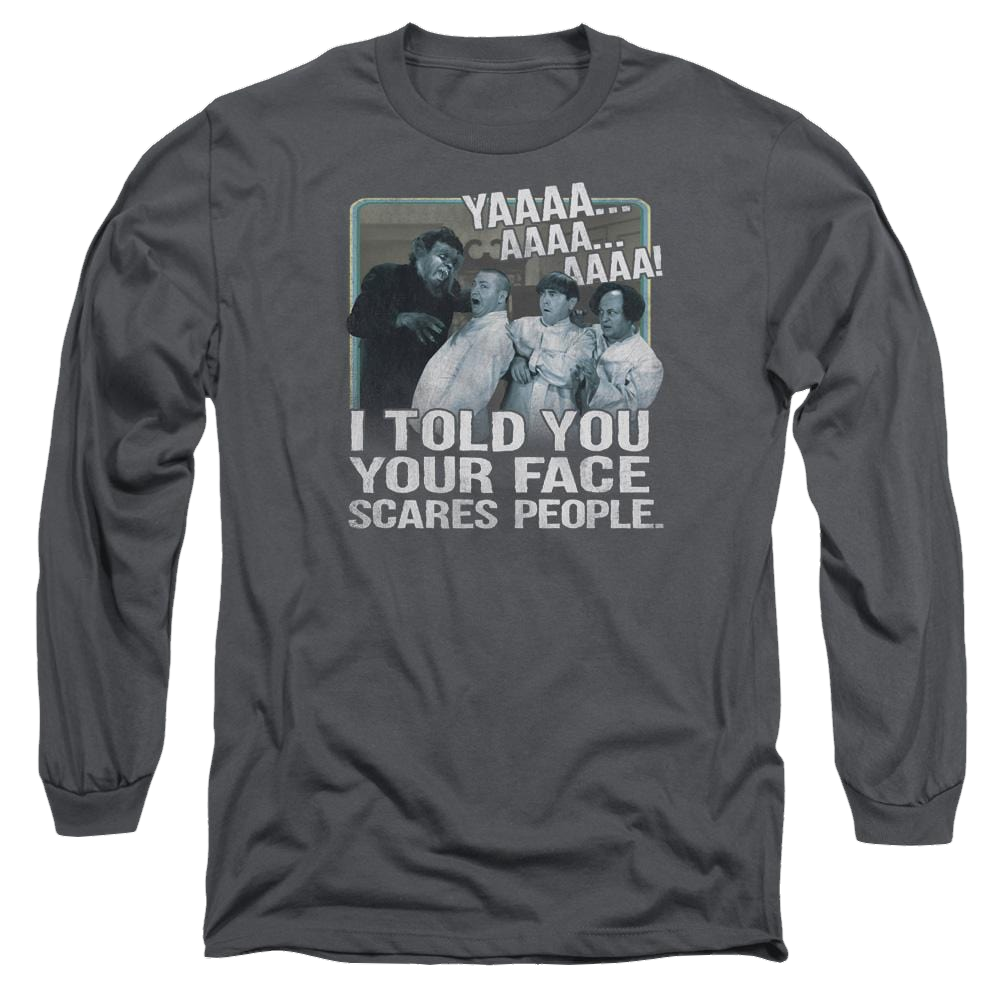 The Three Stooges Scares People Men's Long Sleeve T-Shirt Men's Long Sleeve T-Shirt The Three Stooges