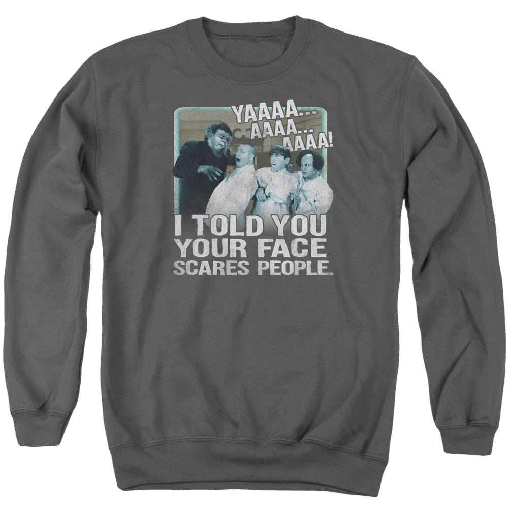 The Three Stooges Scares People Men's Crewneck Sweatshirt Men's Crewneck Sweatshirt The Three Stooges