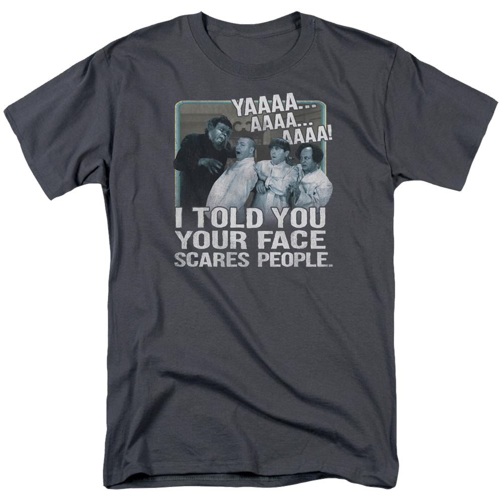 The Three Stooges Scares People Men's Regular Fit T-Shirt Men's Regular Fit T-Shirt The Three Stooges