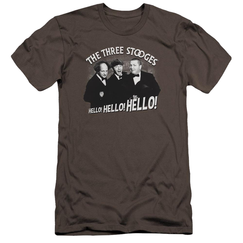 The Three Stooges Hello Again Men's Premium Slim Fit T-Shirt Men's Premium Slim Fit T-Shirt The Three Stooges