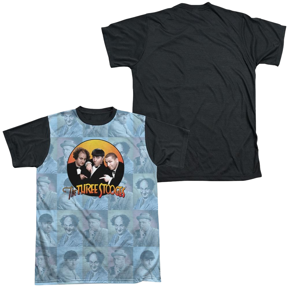 The Three Stooges Portraits Men's Black Back T-Shirt Men's Black Back T-Shirt The Three Stooges