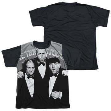 The Three Stooges Classy Fellas youth black back t-shirt for ages 8 to 12