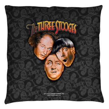 Three Stooges Stooges All Over throw pillow