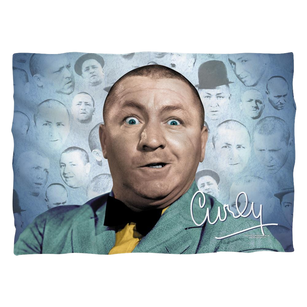 Three Stooges, The Curly Heads (Front/Back Print) - Pillow Case Pillow Cases The Three Stooges