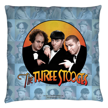 Three Stooges Portraits throw pillow