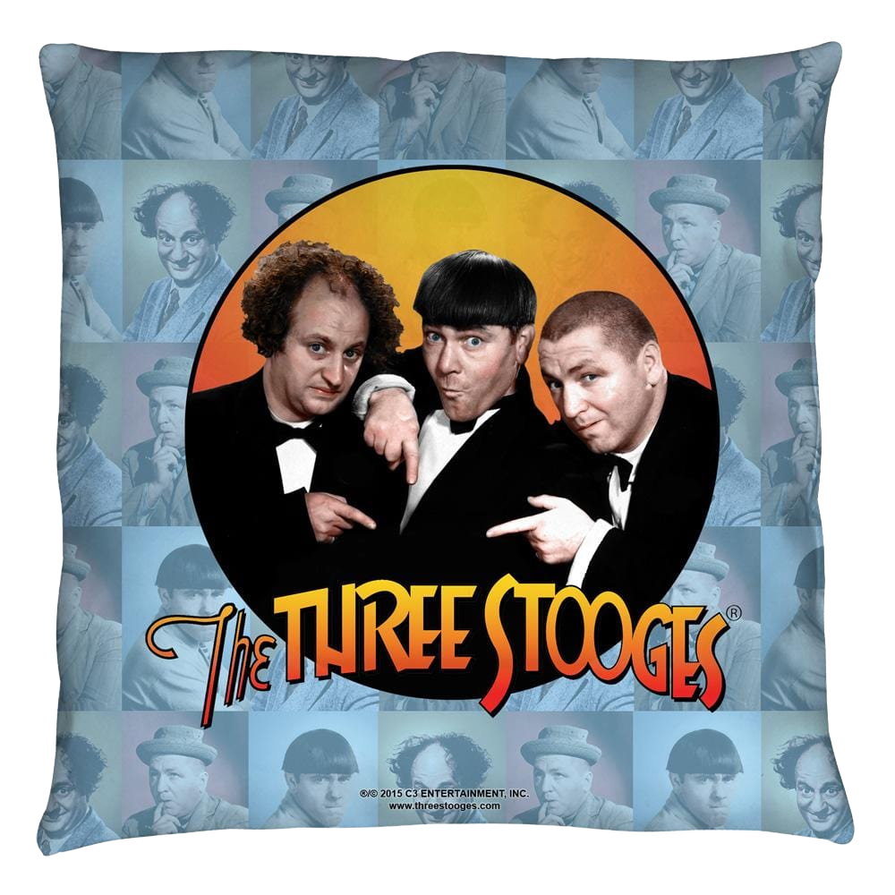 Three Stooges Portraits Throw Pillow Throw Pillows The Three Stooges