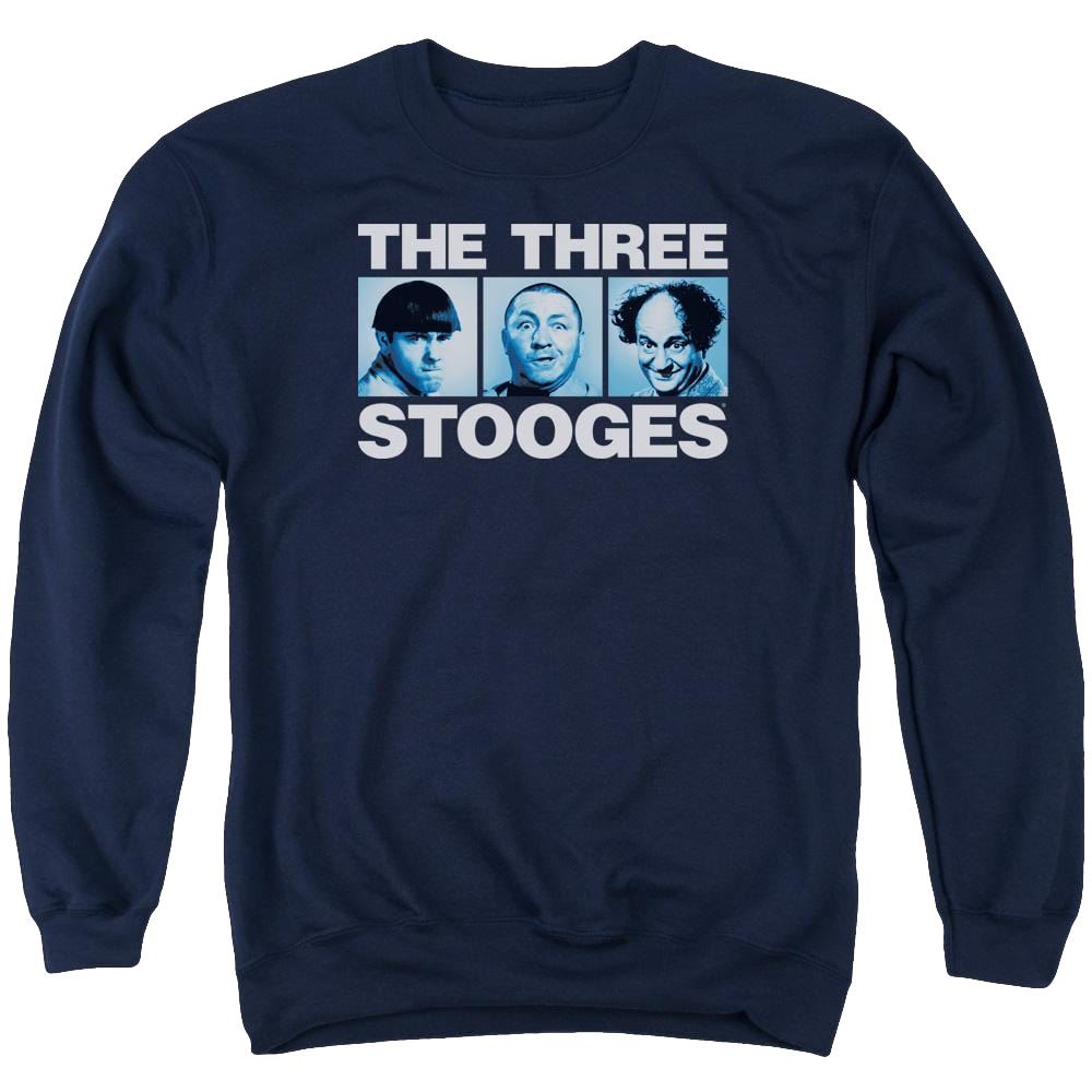 The Three Stooges Three Squares Men's Crewneck Sweatshirt Men's Crewneck Sweatshirt The Three Stooges