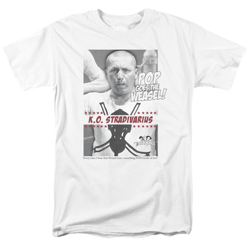 White men's regular fit t-shirt with The Three Stooges Weasel graphic