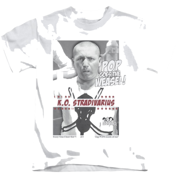 White kid's t-shirt for ages 4 to 7 with The Three Stooges Weasel graphic